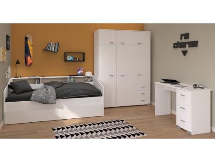 möbelando Jugendzimmer-Set >Sleep 42< in Weiss