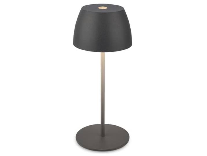 BRILONER - Mini lampe de table LED sans fil IP44 avec Touch\, variateur continu\, batterie et source lumineuse interchangeables\, lampe de chevet\, lampe décorative\, 8x20 cm (DxH)\, anthracite