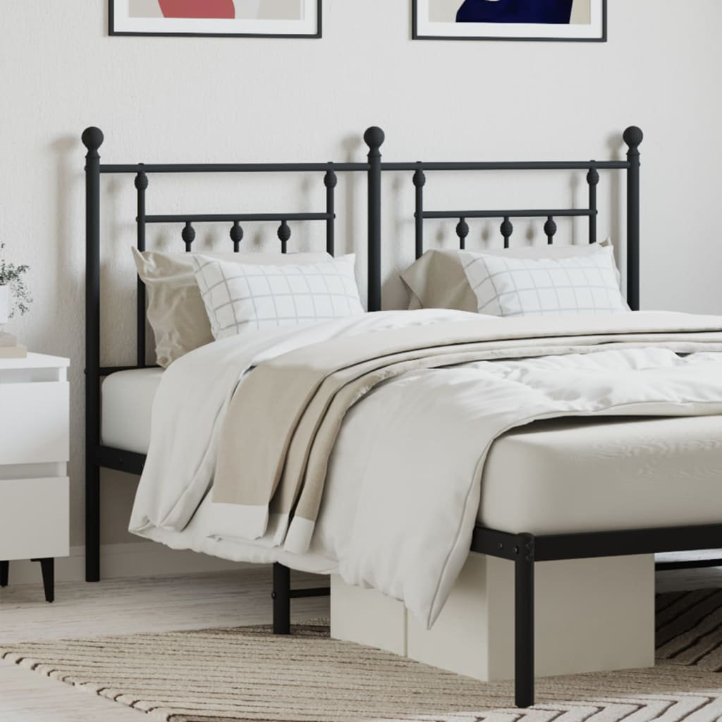 Marlow Home Co. Metal Replace Headboard Black 135 Cm Black Double (4'6)