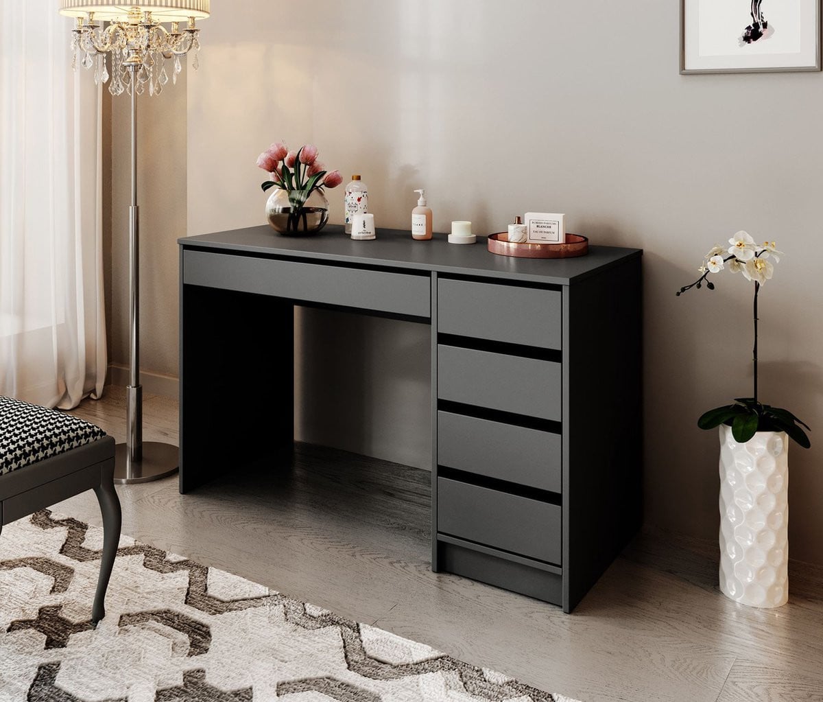 Meubella Kaptafel Arco Antraciet 120 cm