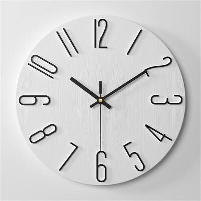 Uplift Picks 12 Inch Silent Analog Wall Clock Battery Powered Classic Home Office Design white Black 12 Inches