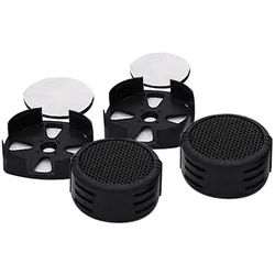 1 Paar Hifi Boxen Auto Lautsprecher Hochtöner Elektro Soundsystem, 50 Watt, 90 dB, Kleben oder Schrauben, schwarz, DxH 3,7x1,9 cm