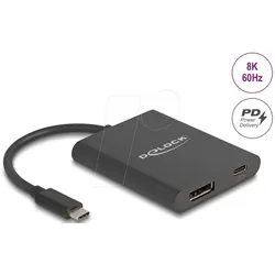 DELOCK 64202 - Adapter USB-C Stecker > DisplayPort Buchse, PD 60 W, 8K 60 Hz