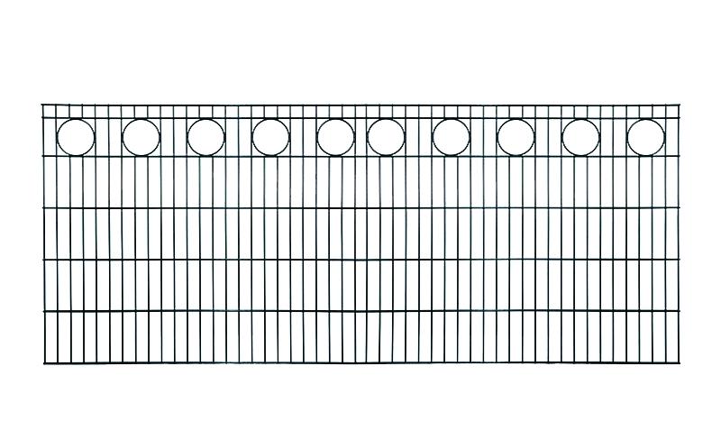 TETZNERJENT RONDO Zaun RAL 7016 anth 2510 x 1000 mm, Stäbe 6/5/6 mm 08436463