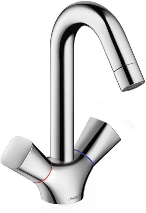 Hansgrohe Logis 2-Griff Waschtischarmatur 71222000 chrom, mit Zugstangen-Ablaufgarnitur