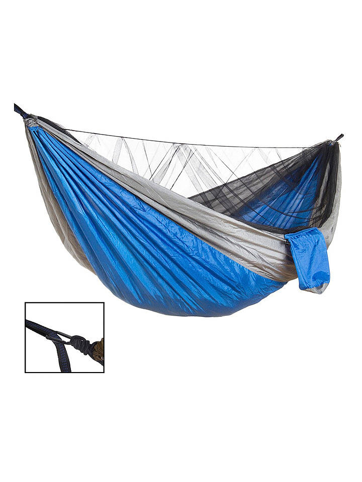 Bizzotto Ultraleicht-Hängematte "Andreas" in Blau - (L)275 x (B)140 cm - onesize