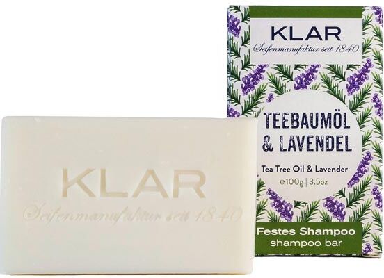 100g KLAR Festes Shampoo Teebaumöl & Lavendel