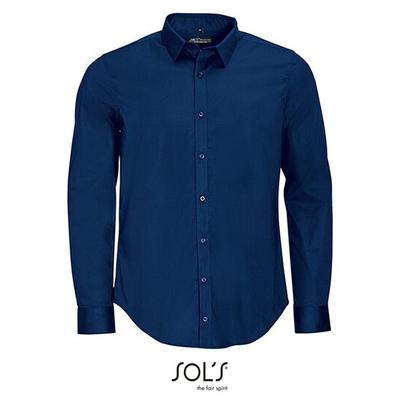 Herren Langarm Stretchhemd Blake | SOLO INVEST FRANCE SAS | Farbe: Dunkelblau | 4XL