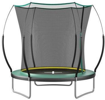 Abrihome 8FT Outdoor Steel Frame Springfree Trampoline with Secure Net Bottom