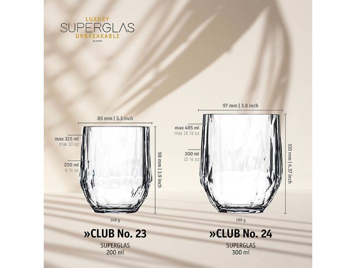 Verres Superglas CLUB No.24 2 pièces 10 x 12 x 21cm Vert/Vert