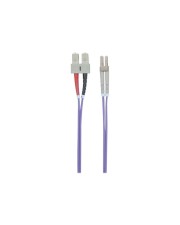 Intellinet Patch-Kabel SC multi-mode M bis LC Multi-Mode M 5 m Glasfaser 50/125 Mikrometer OM4 halogenfrei violett (751056)