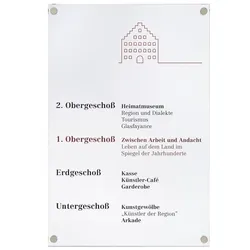 Türschild, Galerie, 160 x 100 mm - 100x160x8 mm