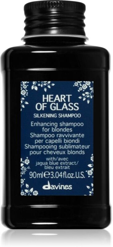 Davines Heart of Glass Silkening Shampoo shampoing nettoyant doux pour cheveux blonds 90 ml