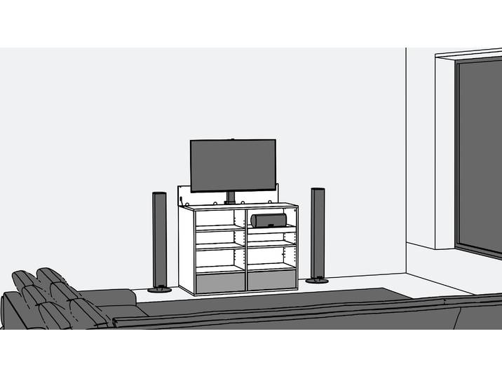 Jetzt anfragen: Sideboard mit TV Lift Premium Dekore Eiche
