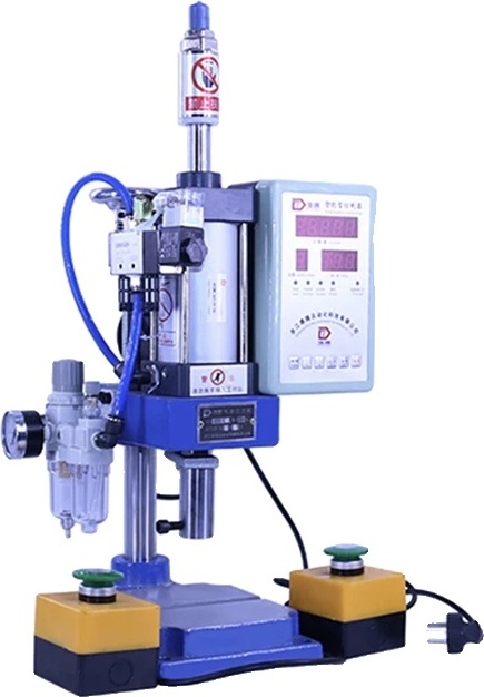 Pneumatische Pressmaschine, 200 kg Druck, verstellbare Werkbankgröße, Silber