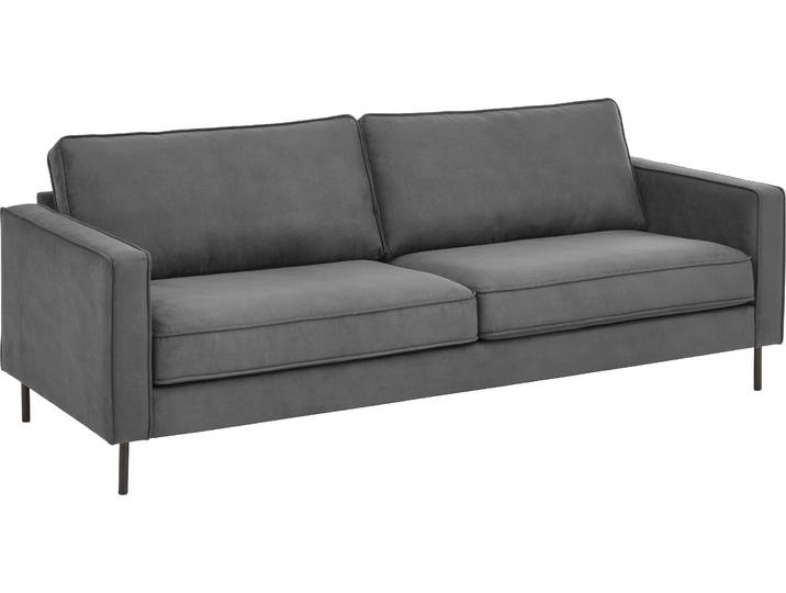 3-Sitzer OTTO HOME Weston , grau, B:211cm H:81cm T:87cm, 100% PES, Sofas, im skandinavischem Stil, mit Wellenunterfederung
