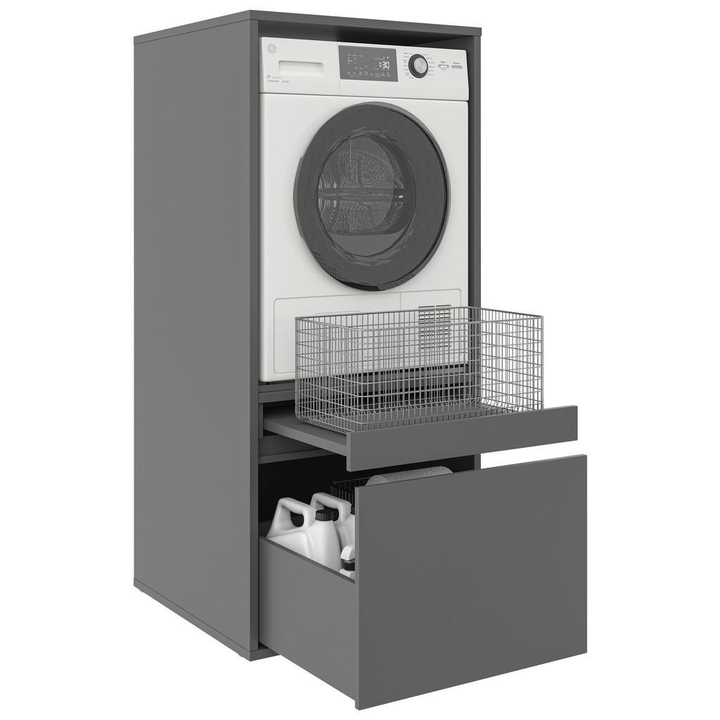 Xora Waschmaschinenschrank , Anthrazit , Holzwerkstoff , 67.5x151.8x67.5 cm , Waschküche, Waschmaschinenschrank