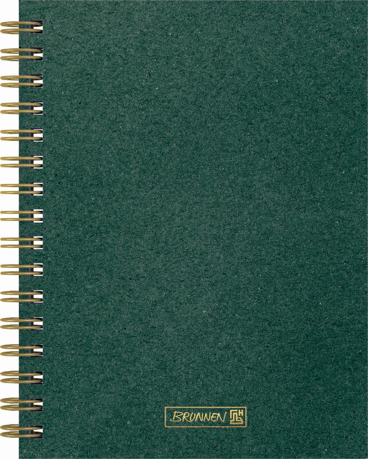BRUNNEN Premium Wire Notizbuch DIN A5 punktkariert dunkelgrün 105589559
