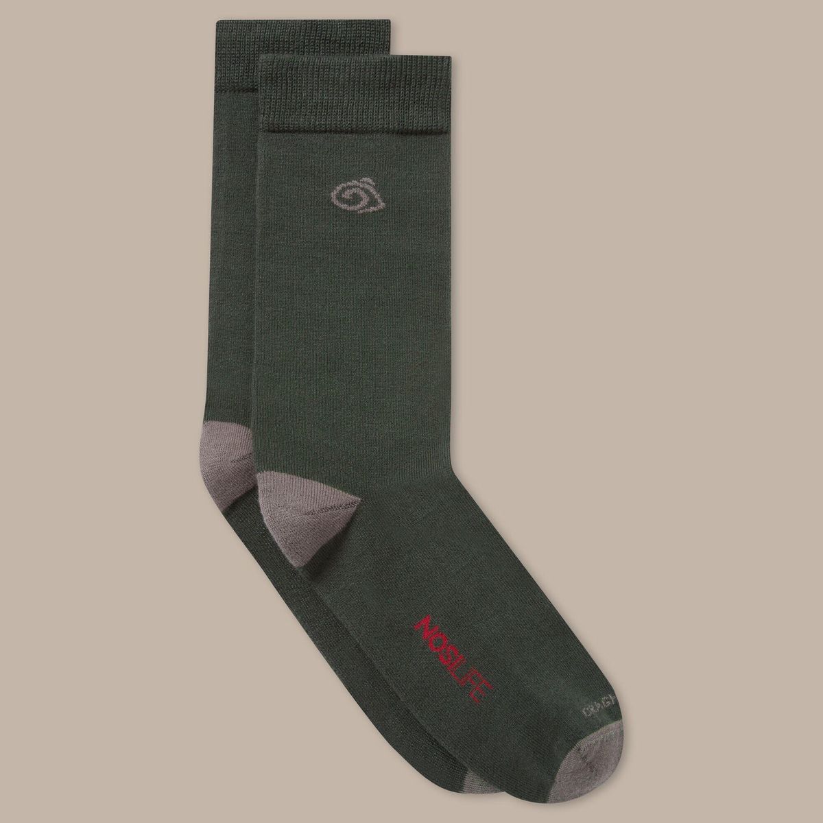 Craghoppers Nosilife Travel Single Pack Socks black pepper / mid grey (I3D) 43-47 CUH370 I3D S08