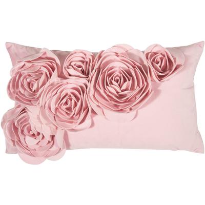 Dekokissen PAD "Floral", rosa (rose, unifarben), B:30cm L:50cm, Polyester, Dekokissen_Sitzkissen_Kissenhüllen, 3D
