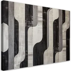 LEINWANDBILD Retro Grau Abstraktion 90x60cm
