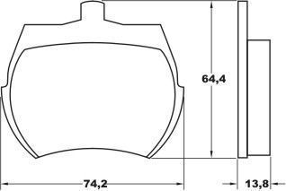 A.B.S. Bremsbelagsatz, Scheibenbremse 36011 Für Mini Vaughall Rover Austin Mg Triumph