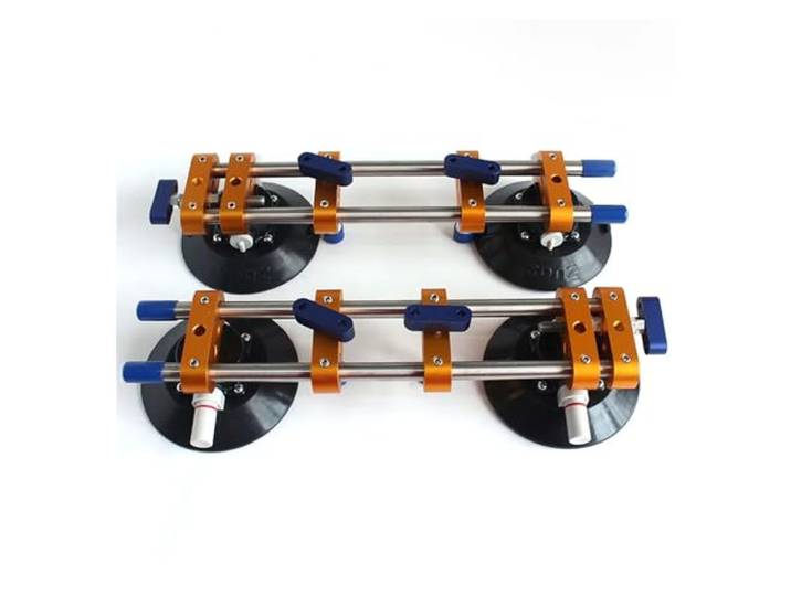 2 STÜCKE Stein Nahtlose Naht Setter Manuelle Gummi Vakuum Nivellierhalter for Armaturen Mit 6 zoll Saugnapf for Quarz Platten, granit(Model B)