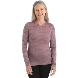 ICEBREAKER Damen T-Shirts/Tanks lg.Arm Da W Merino 200 Oasis LS Crewe Ski Tracks, Größe S in Pink Pink