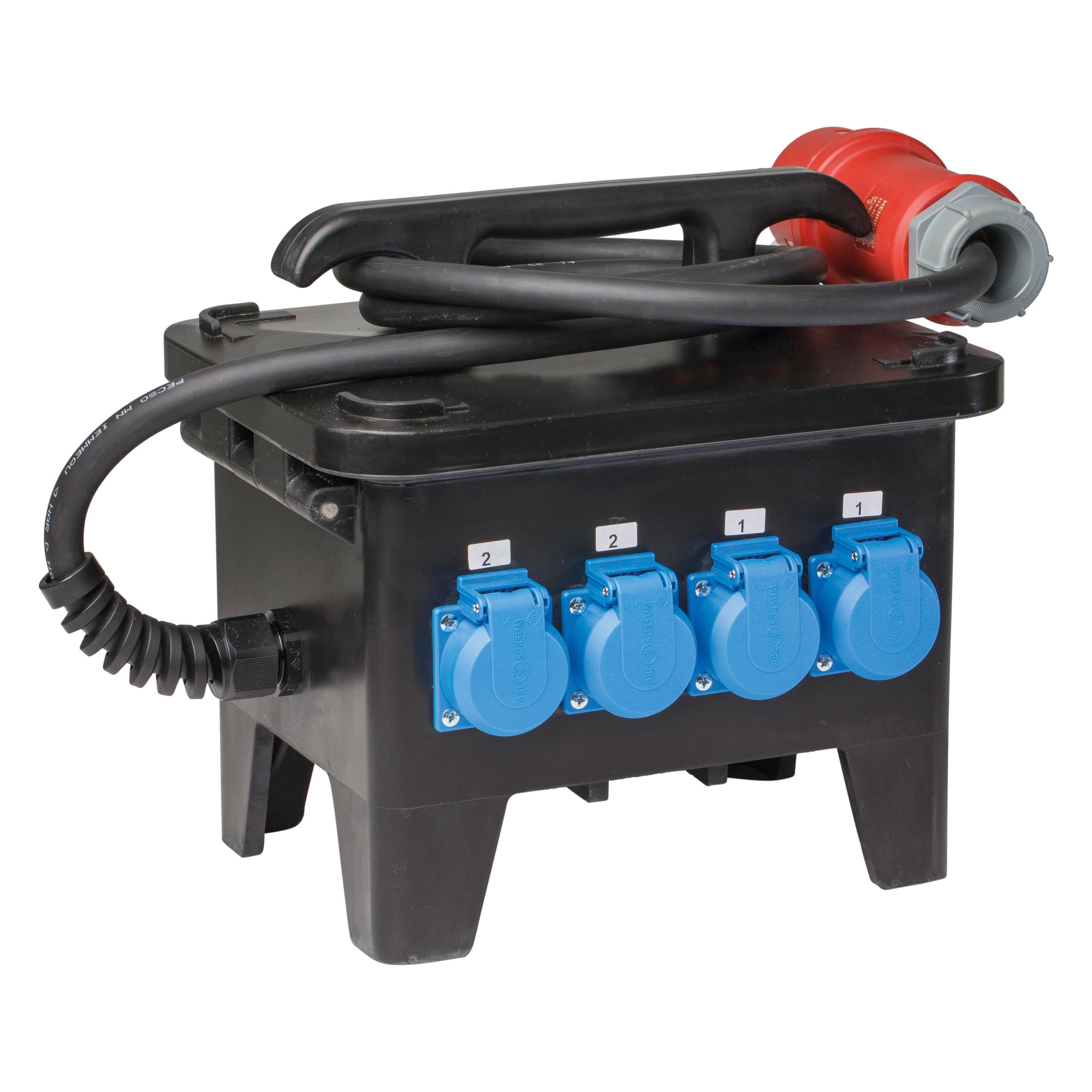 As - Schwabe Mobiler Baustellen-Stromverteiler (6x, CEE 7/3) (60554)