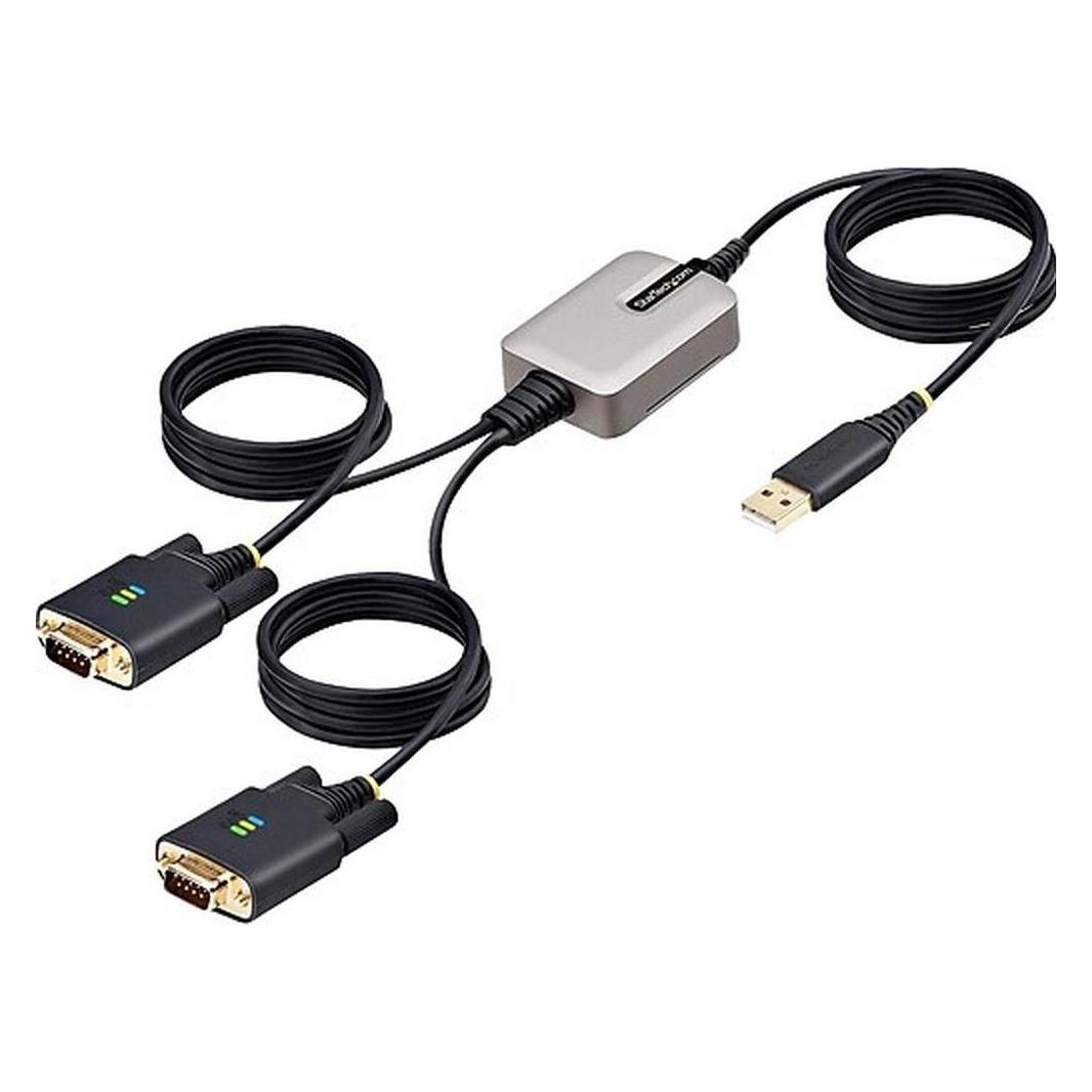 StarTech COM 13ft/4m 2-Port USB to Serial Adapter Cable COM Retention FTDI USB-A to DB9 RS232 Change (4 m) (2P6FFC-USB-SERIAL)