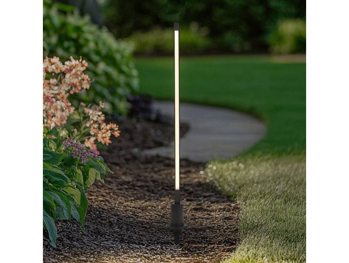 Neano Borne lumineuse LED hauteur 80 cm métal noir IP65 - Lindby - Terrasse - Moderne - Aluminium - Angulaire