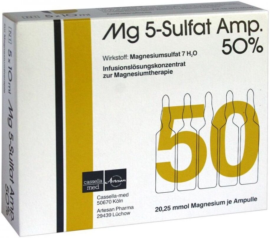 Mg 5 Sulfat Ampullen 50% Infusionslösungskonzentrat
