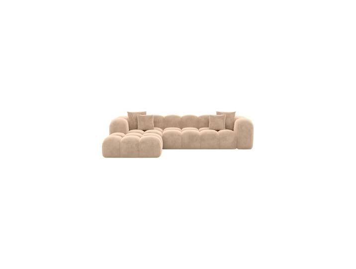 4-Sitzer Design Ecksofa „Alba“ mit Samtbezug Samtbezug Beige BLOOMINGLOFT Collection