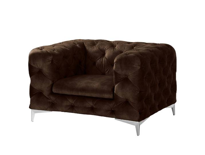 Sessel Merlin Braun Samt Tomi 124 x 76 x 97cm