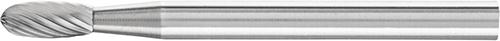 PFERD Hartmetall-Kleinfrässtift mit 3-mm-Schaft, Tropfenform TRE, Zahnung 5
