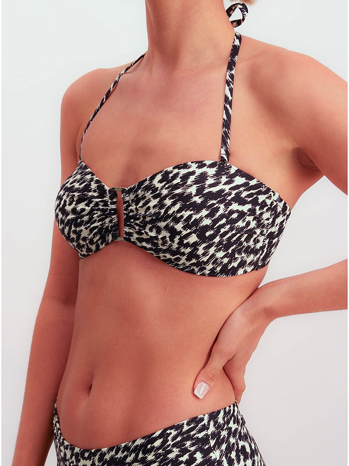 Joop! Bodywear Bikini-Oberteil in Schwarz/ Weiß - 44