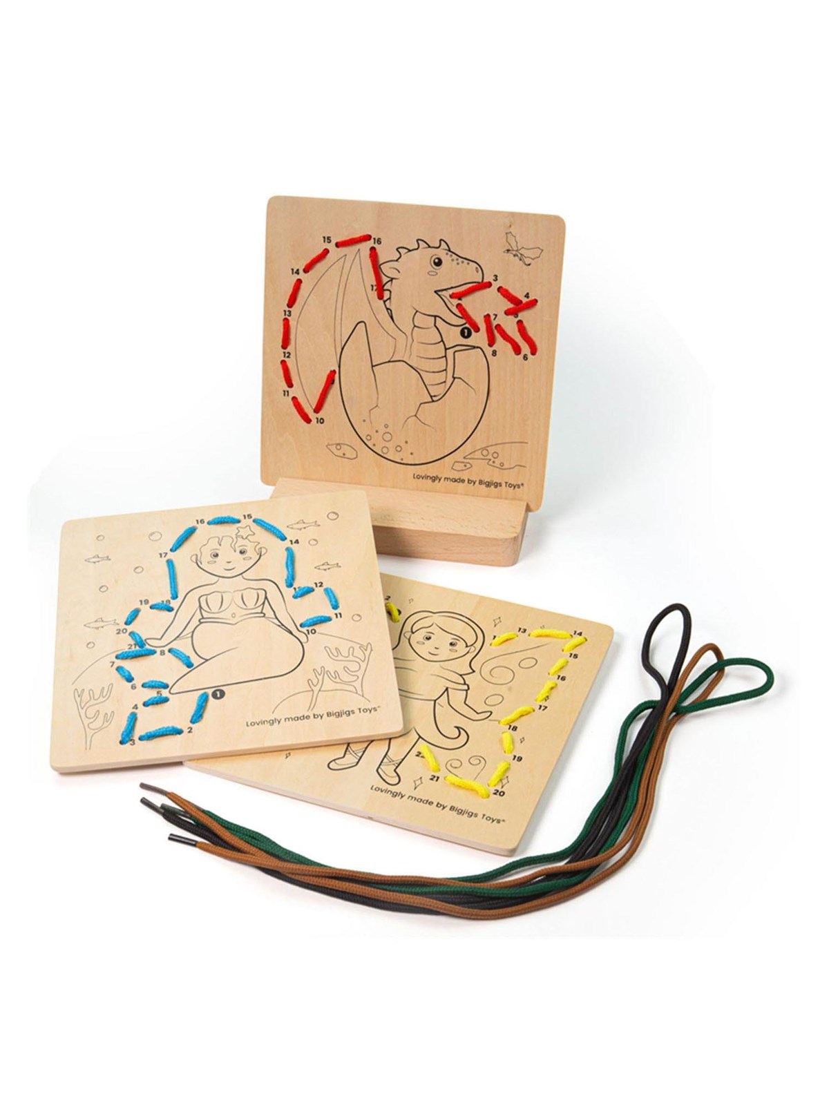 Bigjigs Wooden Puzzle by Numbers - Fairytale World Holz