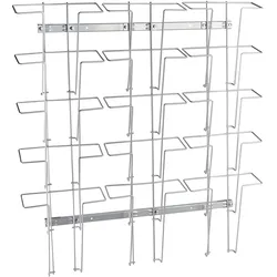 Wandprospekthalter JACKSON aus Draht, Metall, silber 15 | Hochformat | A4, Stahl