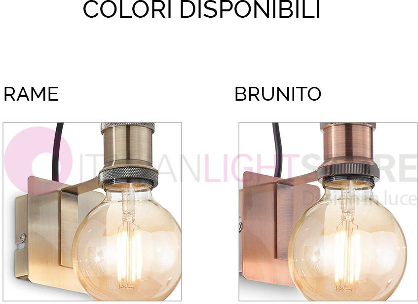 Frida Ideal Lux Applique Moderno Metallo Brunito O Rame - Brunito