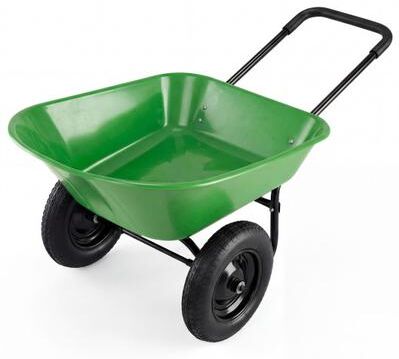 Costway 2 Tire Heavy-duty Dolly Utility Cart Wheelbarrow Garden Cart-Light Green