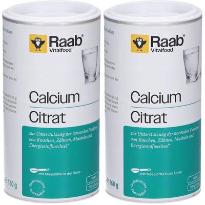 Raab Vitalfood Calciumcitrat Pulver 2x 2x160 g