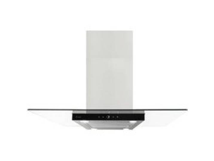 Hotte aspirante cuisine 90cm Hotte Îlot acier inoxydable verre noir WiFi