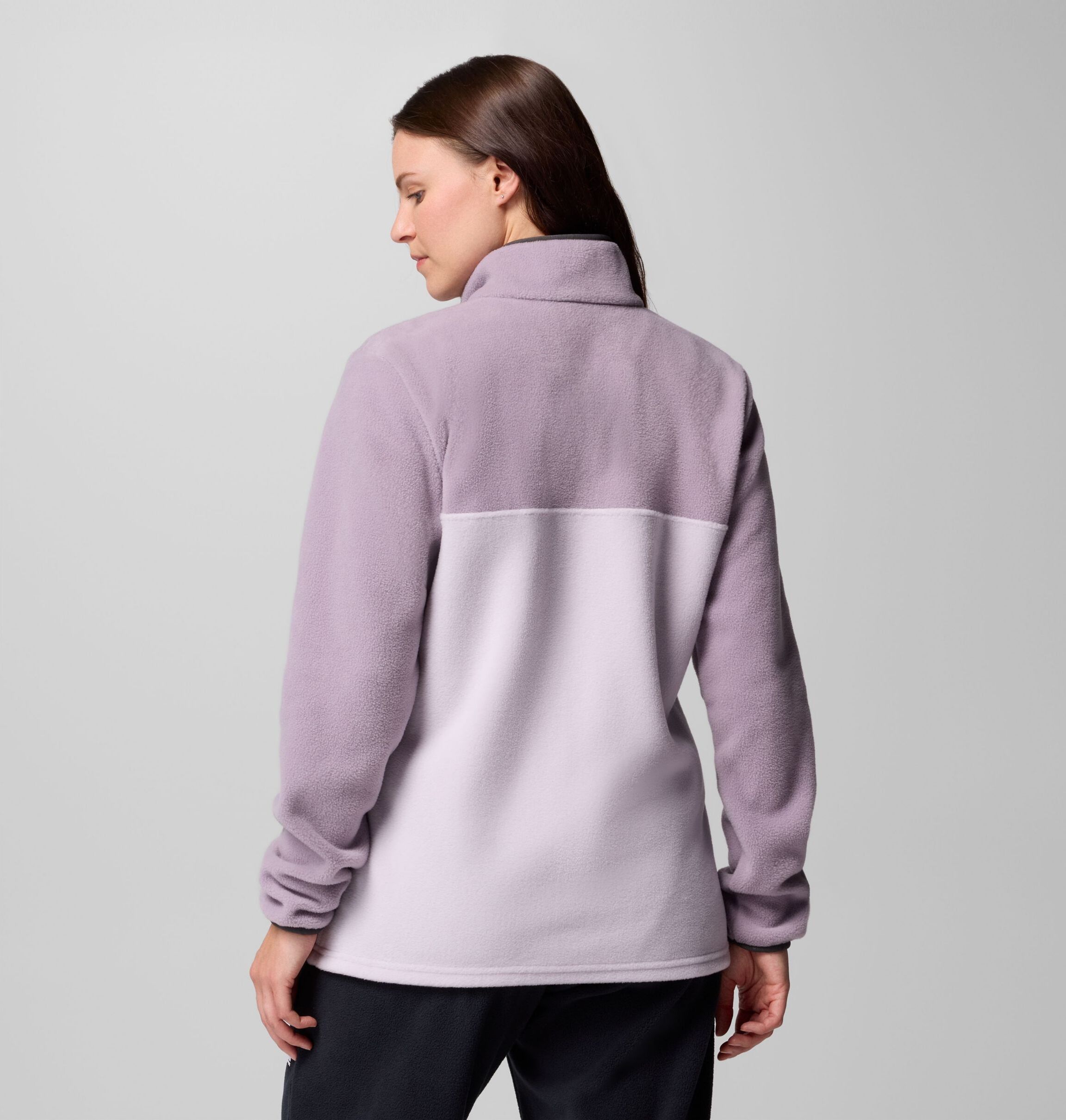Fleecepullover COLUMBIA "Benton Springs 1/2 Snap Pull Over II", Damen, Gr. XL, lila (lavender pearl, shale lila, shark), Fleece, Obermaterial: 100% Nylon. Futter: 100% Polyester, hoch geschlossener Ausschnitt, eingesetzt eingefasste Kante, Sweatshirts Fle