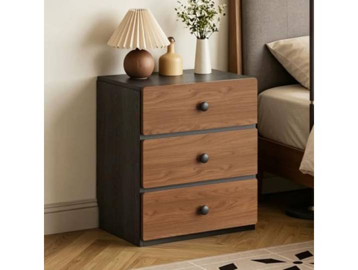 Kommode aus Massivholz 3/4 Schubladen Sideboard Mit Viel Stauraum Für Kleidung und Accessoires Schlafzimmer Kommode mit Metallauszug Schrank Komodenschrank für Küche Büro Flur Schlafzimmer 60*40*71CM