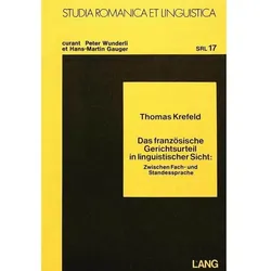 Das französische Gerichtsurteil in linguistischer Sicht, Fachbücher