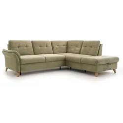 sit & more Ecksofa Göteborg Stoff Grün