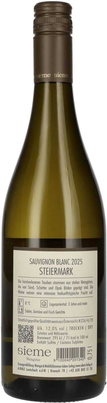 Adam Lieleg Adam-Lieleg Sauvignon Blanc Steiermark 2025 12% Vol. 0,75l