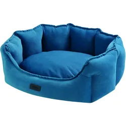 NOBBY Komfort Bett oval CORDO Komfort Bett oval CORDO blau 65 x 57 x 22 cm