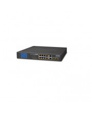 Planet 8-Port 10/100/1000T 802.3at PoE+ 2-Port+ 1000X SFP Switch 0,1 Gbps Power over Ethernet (GSD-1222VHP)