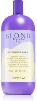 Inebrya BLONDesse No-Yellow Shampoo champô neutralizante dos tons amarelos para cabelo loiro e grisalho 1000 ml. BLONDesse No-Yellow Shampoo